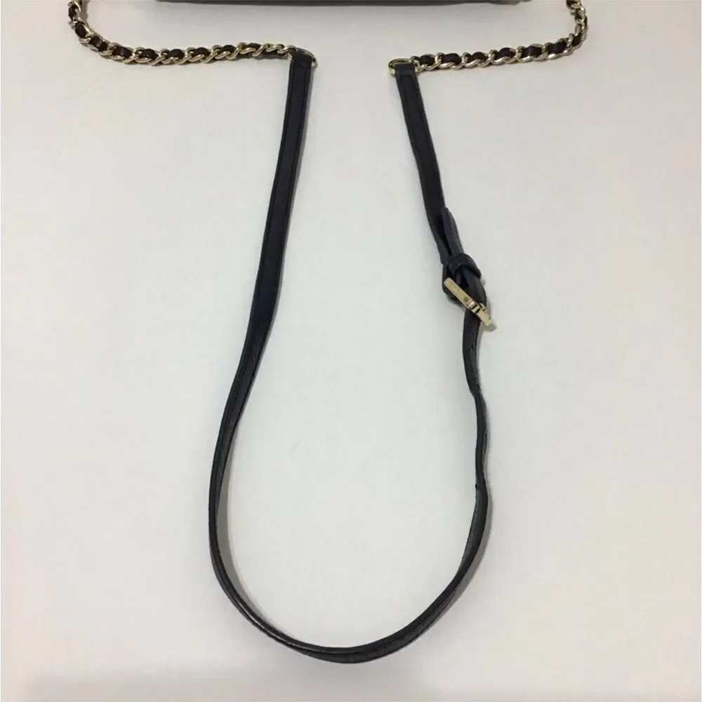 Tory Burch Blue Britten Pebble Leather Crossbody/Clutch Bag